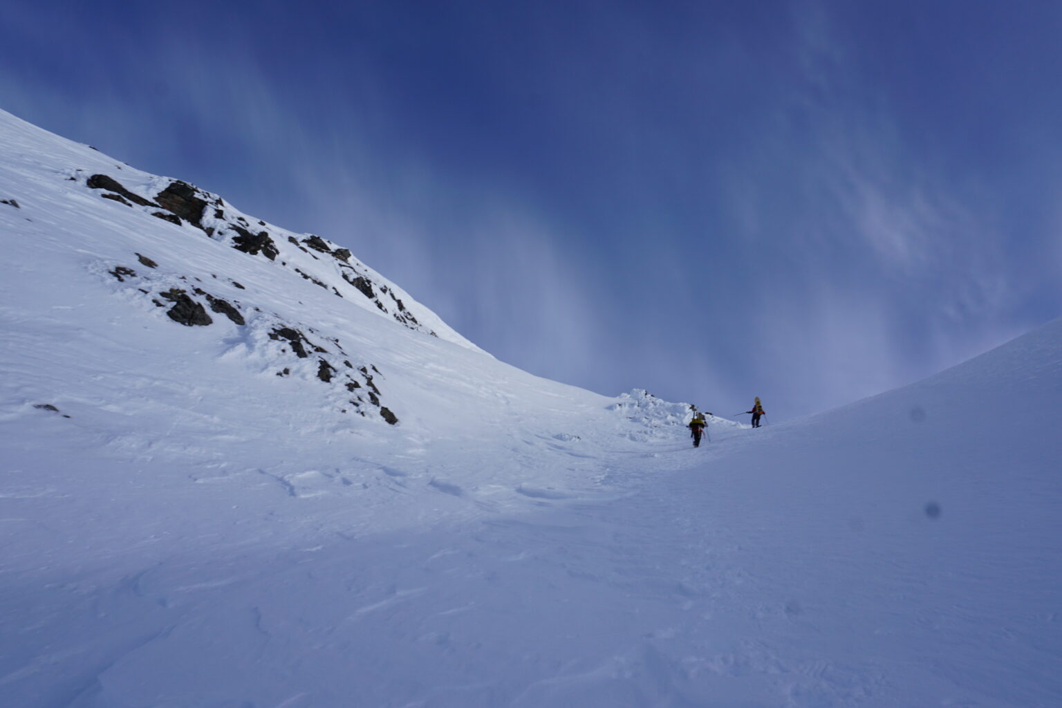 Making our way up to the col