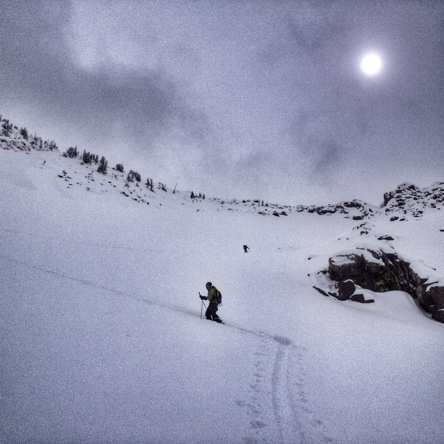 Watching the sun through filtered clouds