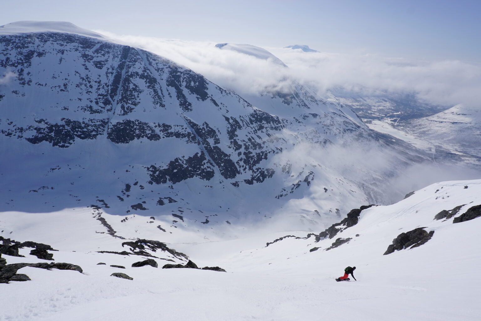 Finding great snowboarding conditions in the Kitchen Chute